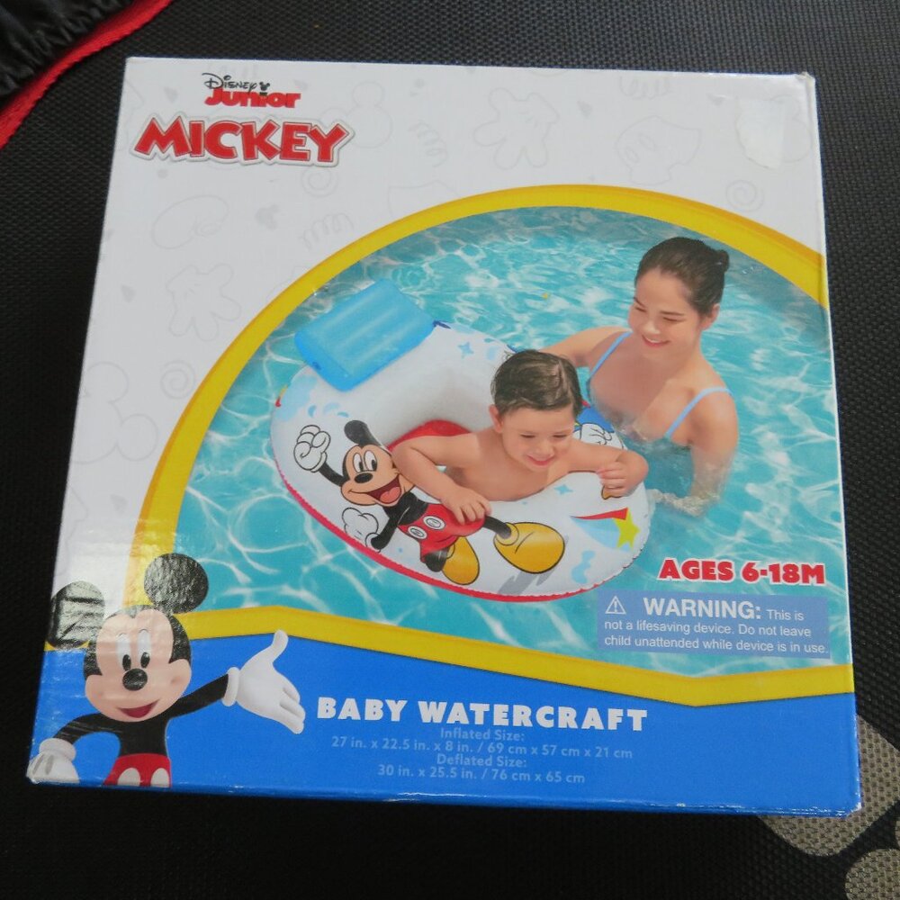 Disney Junior Mickey Baby Water Craft 6-18 months Brand New in a box Inflatable
